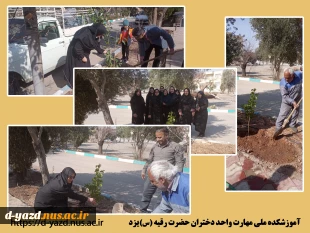 روز درختکاری در آموزشکده ملی مهارت دختران حضرت رقیه(س) یزد 2